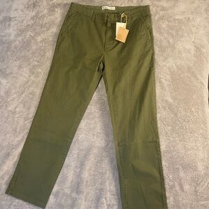 Boden Women's Chino Pants Olive Green Size 36x32 NWT